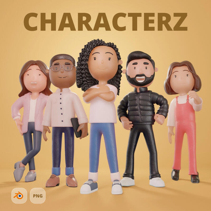 CHARACTERZ - 3D characters library